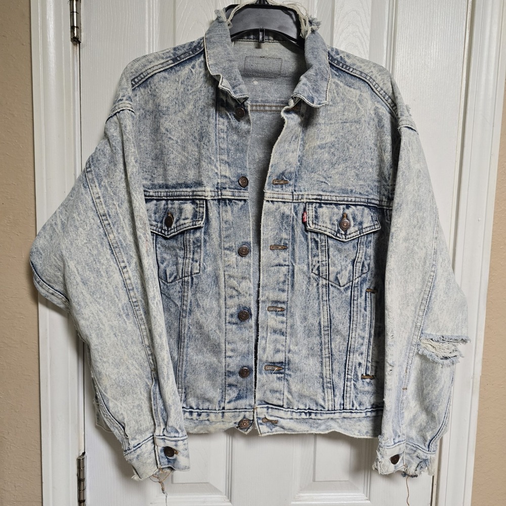 Levi's Men's Vintage 80s Acid Wash Denim Jacket Size Medium 70507-0219 USA